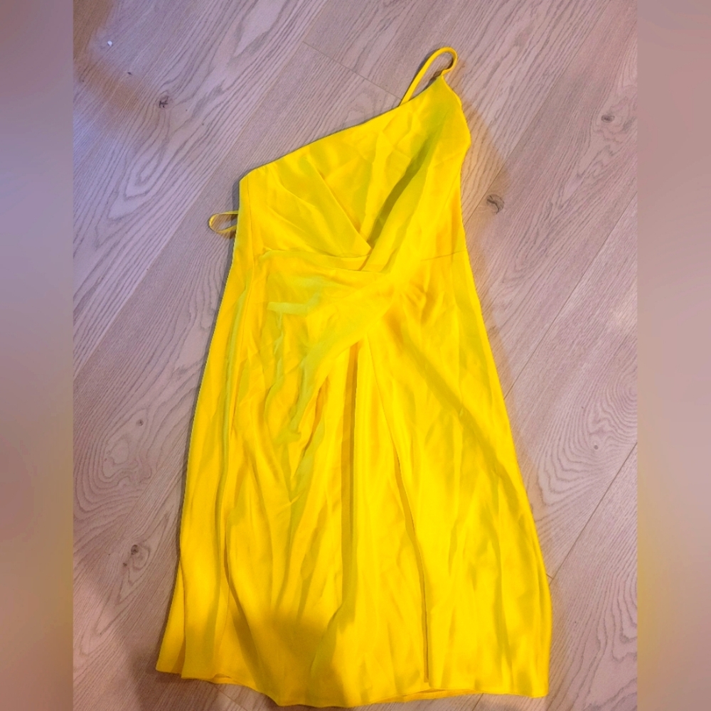 NWT ASOS Yellow One Strap Dress
